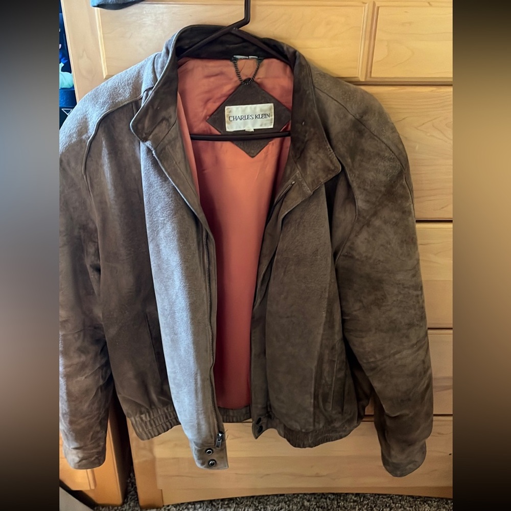 Men’s Vintage Charles Klein Brown Leather Jacket Size Large